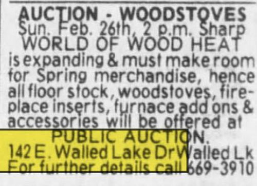 Dick Morris Chevrolet (Walled Lake Chrysler Plymouth) - Feb 1984 World Of Wood Heat Auction (newer photo)